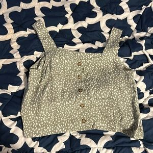 Matty M button down back cropped top